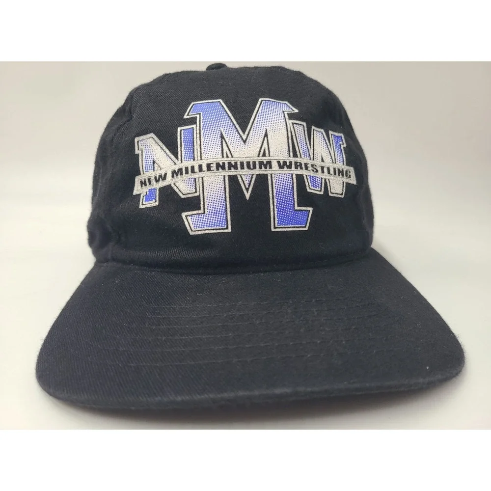 Vintage New Millennium Wrestling‎ NMW Dog Daze Snapback Hat Cap Men Black Blue